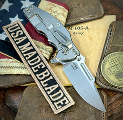 Hinderer Jurassic Slip Point Black G10 Stonewashed Ti Magnacut Stonewashed Blade - USA MB