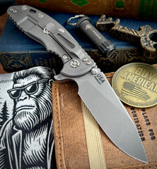 Hinderer XM-18 3.5" Hollow Ground Slicer Working Finish Ti Orange G10 Magnacut Working Finish Blade