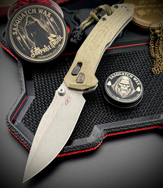 ZT0203GRM390 Sprint Run Duralock with Olive Drab Canvas Micarta and M390 Blade