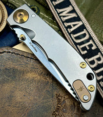 Spartan Harsey Folder 3.25 Stonewashed Magnacut Blade with Bronze Anodized Hardware