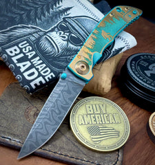 Spartan Blades Harsey Folder 3.25" Sasquatch at Sunset Special Edition with Chad Nichols Dam