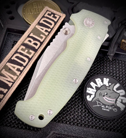 Demko Knives AD20 XXX Clip Point Shark-Lock with Natural G10 Scales