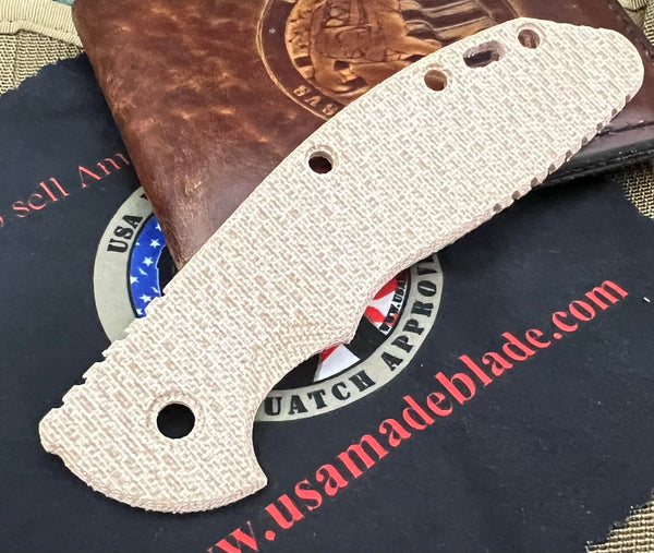 Textured Natural Micarta Scale for Hinderer XM-24