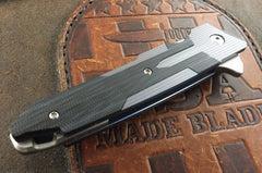 Spartan Blades Kranos Blue Ti and Black G10 - USA Made Blade