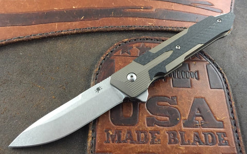 Spartan Blades Kranos Bronze Ti and Carbon Fiber - USA Made Blade