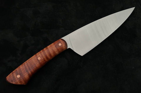 Nicholas Nichols 6" Chef Knife with Maple Handles, Copper Pins and Nitro-V - USA MB