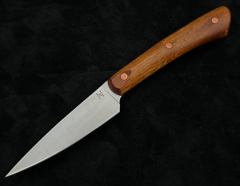 Nicholas Nichols Large Paring Knife with Oak Handles, Copper Pins and Nitro-V - USA MB