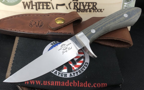 White River Knives Sendero Classic OD and Black Linen Micarta - USA Made Blade