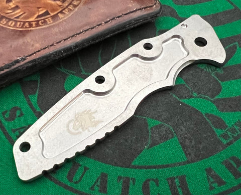 Hinderer Stonewashed Textured Ti Handle Scale for the Eklipse - USA MB