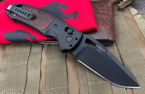 SIG Sauer by Hogue K320 AXG Pro ABLE Lock Folding Knife Heritage Walnut Insert 3.5" S30V Black Cerakote - USA MB